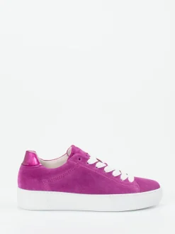 Damen Gabor Comfort – Sneaker aus Veloursleder violett