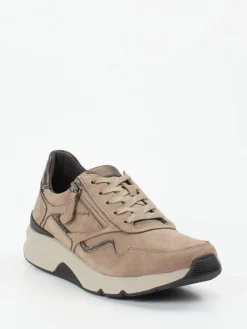 Damen Gabor Comfort – Sneaker aus Nubukleder Taupe