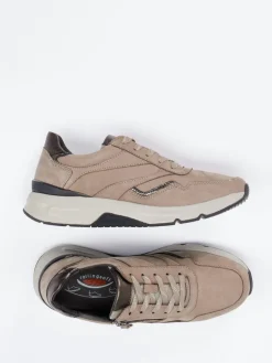 Damen Gabor Comfort – Sneaker aus Nubukleder Taupe