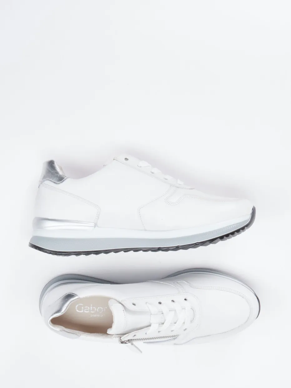 Damen Gabor Comfort – Sneaker aus Kalbleder metallic