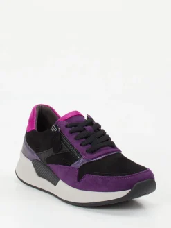 Damen Gabor Comfort – Sneaker aus Veloursleder violett