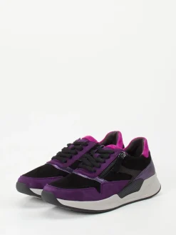 Damen Gabor Comfort – Sneaker aus Veloursleder violett