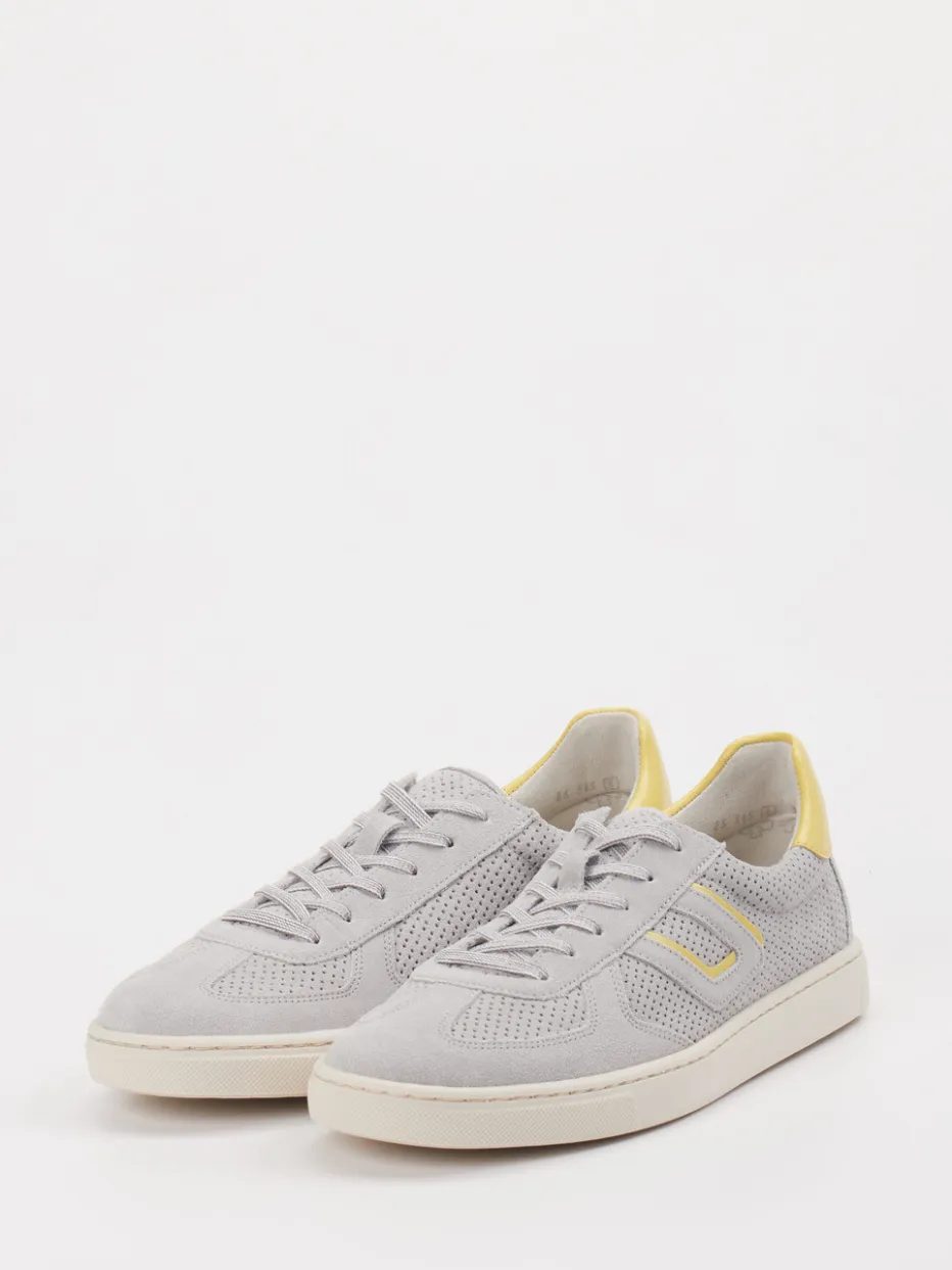 Damen Gabor Comfort – Sneaker aus Veloursleder Hell