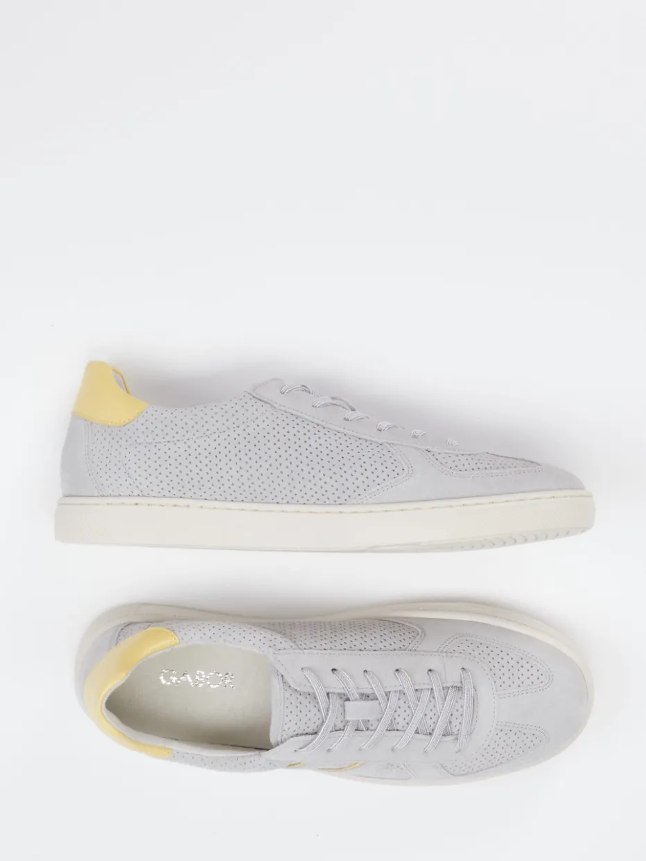 Damen Gabor Comfort – Sneaker aus Veloursleder Hell