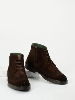 – Brogue-Boots aus Veloursleder*Galizio Torresi Outlet