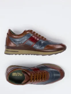 Herren Galizio Torresi – Leder-Sneaker aus Kalbleder Blaugrau