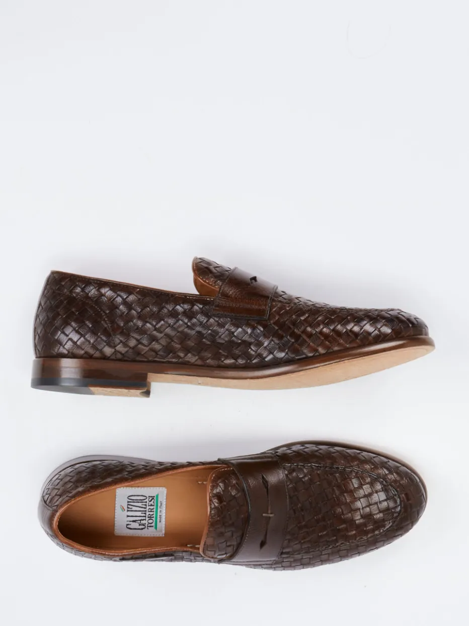– Loafer aus Flechtleder Dunkel*Galizio Torresi Outlet