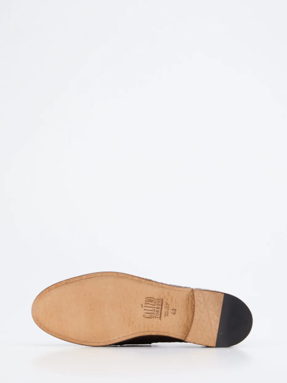 – Loafer aus Flechtleder Dunkel*Galizio Torresi Outlet