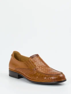 – Loafer aus geprägtem Leder Cognac*Galizio Torresi Online