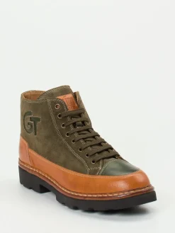 – Schnürboots aus Veloursleder oliv*Galizio Torresi Outlet