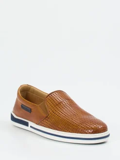 Herren Galizio Torresi – Slip-On Sneaker aus Glattleder cognac