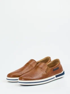 Herren Galizio Torresi – Slip-On Sneaker aus Glattleder cognac