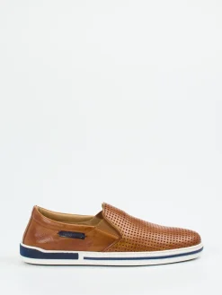 Herren Galizio Torresi – Slip-On Sneaker aus Glattleder cognac