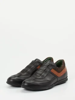 – Slip-On Sneaker aus Kalbleder dunkelbraun*Galizio Torresi Outlet