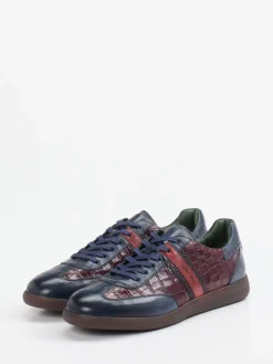 – Sneaker aus Kalbleder mit Krokoprägung*Galizio Torresi Sale