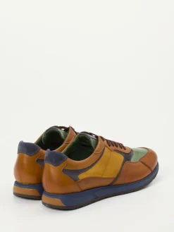 Herren Galizio Torresi – Sneaker aus Leder-Mix cognacfarben