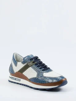 Herren Galizio Torresi – Sneaker aus geprägtem Leder creme