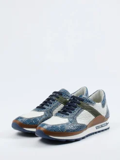 Herren Galizio Torresi – Sneaker aus geprägtem Leder creme