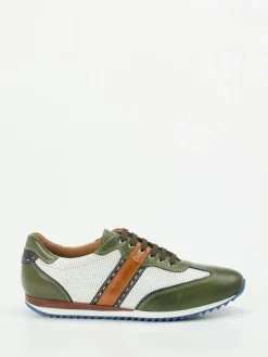 Herren Galizio Torresi – Sneaker aus Leder und Mesh oliv