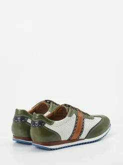 Herren Galizio Torresi – Sneaker aus Leder und Mesh oliv