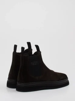 Herren Gant – Chelsea Boots aus Veloursleder dunkel