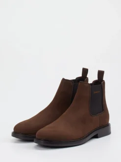 Herren Gant – Chelsea Boots aus Veloursleder Dunkel