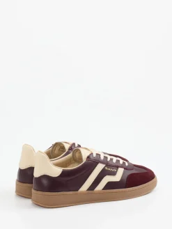 Damen Gant – Retro-Sneaker aus Velour/Leder wein