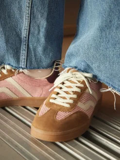 Damen Gant – Retro-Sneaker aus Veloursleder und Cord in