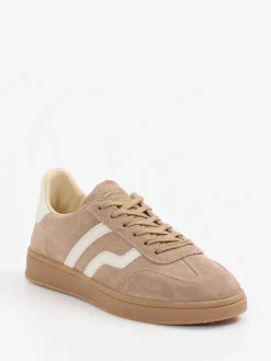 Damen Gant – Retro-Sneaker aus Veloursleder sandbeige