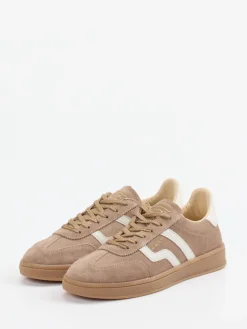 Damen Gant – Retro-Sneaker aus Veloursleder sandbeige