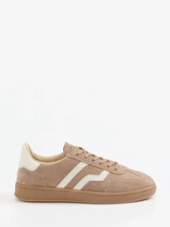 Damen Gant – Retro-Sneaker aus Veloursleder sandbeige