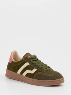 Damen Gant – Retro-Sneaker aus Veloursleder oliv