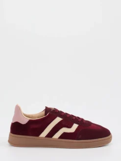 Damen Gant – Retro-Sneaker aus Veloursleder bordeaux