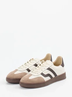 Damen Gant – Sneaker aus Velour- und Glattleder creme