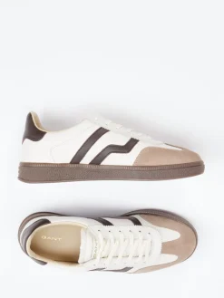 Damen Gant – Sneaker aus Velour- und Glattleder creme