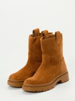 Damen Gant – Stiefelette aus Veloursleder cognacfarben