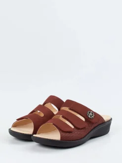 Damen Ganter – Komfort-Pantolette aus Nubukleder wein