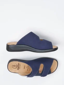 Damen Ganter – Komfort-Pantolette aus Nubukleder marine