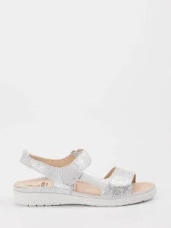 – Komfortsandalen aus Metallic-Material silber*Ganter Outlet