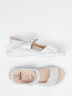 – Komfortsandalen aus Metallic-Material silber*Ganter Outlet