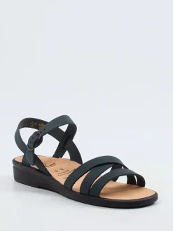 Damen Ganter – Komfort-Sandalen aus Nubukleder Dunkelpetrol