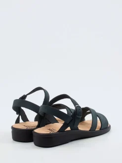 Damen Ganter – Komfort-Sandalen aus Nubukleder Dunkelpetrol