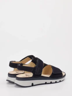 Damen Ganter – Komfortsandalen aus Nubukleder Schwarz