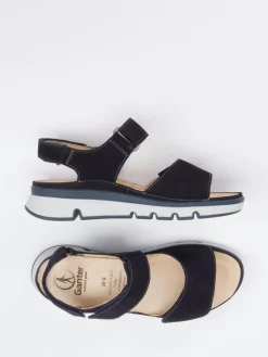 Damen Ganter – Komfortsandalen aus Nubukleder Schwarz