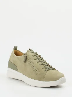 Damen Ganter – Komfort-Sneaker aus Veloursleder salbei