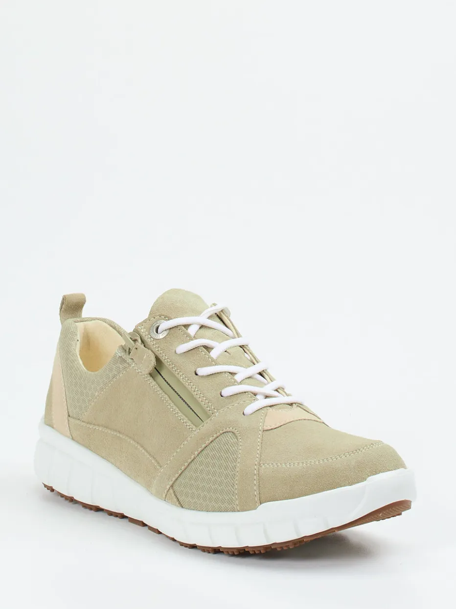 Damen Ganter – Komfort-Sneaker aus Veloursleder salbei