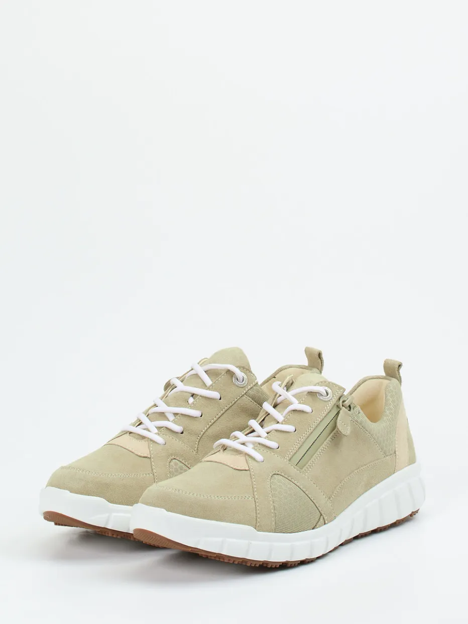 Damen Ganter – Komfort-Sneaker aus Veloursleder salbei