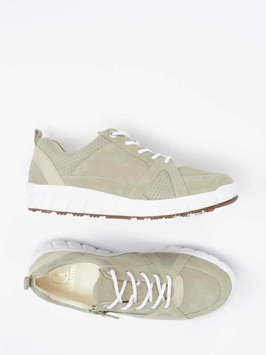 Damen Ganter – Komfort-Sneaker aus Veloursleder salbei