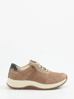 Damen Ganter – Komfort-Sneaker aus Veloursleder rosébraun