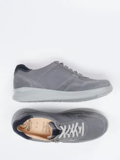 Herren Ganter – Komfort-Sneaker aus Velourleder grau